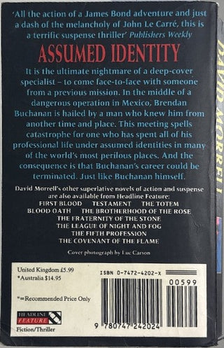 Assumed Identity — back cover