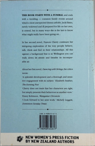 The Widowhood of Jacki Bates - By Frances Cherry — back cover