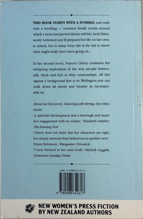 The Widowhood of Jacki Bates - By Frances Cherry - back cover