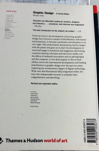 Graphic Design - By Richard Hollis — back cover