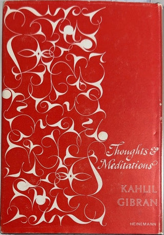 Thoughts & Meditations - By Kahlil Gibran — back cover