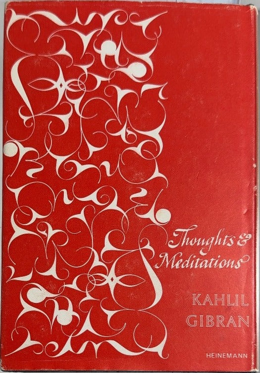 Thoughts & Meditations - By Kahlil Gibran - back cover