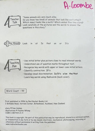 Which One Is It? - By Pam Holden — copyright page