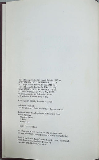 Midnight Waltz - By Jennifer Blake — copyright page