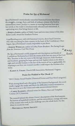 Spy of Richmond - By Jocelyn Green — page