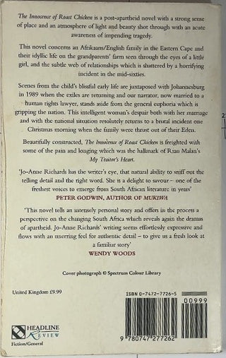 The Innocence of Roast Chicken — back cover