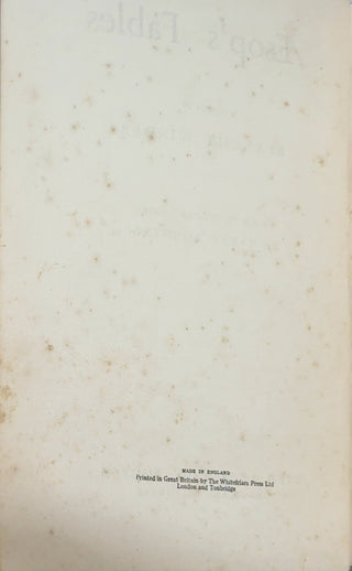 Aesop's Fables - By Blanche Winder — copyright page