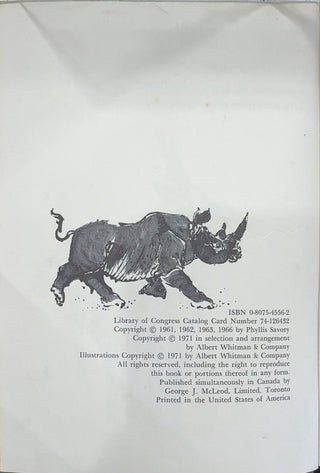 Lion Outwitted by Hare - By Phyllis Savory — copyright page