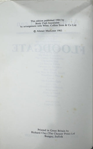 Floodgate - By Alistair MacLean — copyright page