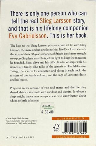 Stieg & Me — back cover