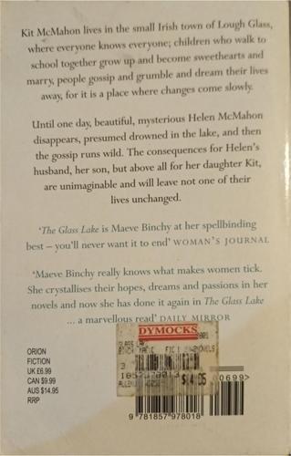 The Glass Lake — back cover