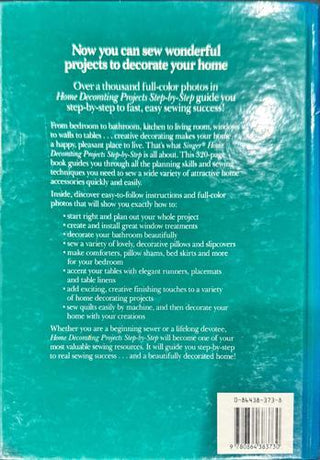 Singer Home Decorating Projects — back cover