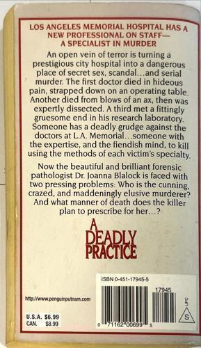 A Deadly Practice — back cover