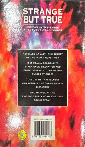 Strange But True — back cover
