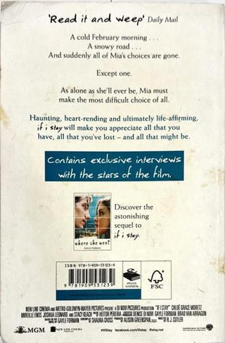 If I Stay — back cover