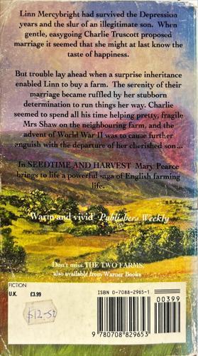 Seedtime and Harvest — back cover