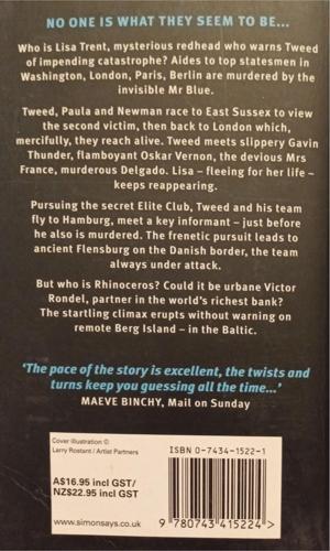 Rhinoceros — back cover