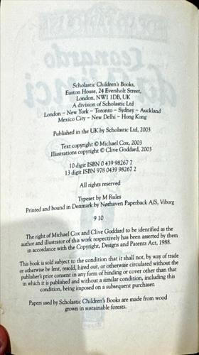 Leonardo da Vinci and His Super-Brain — copyright page