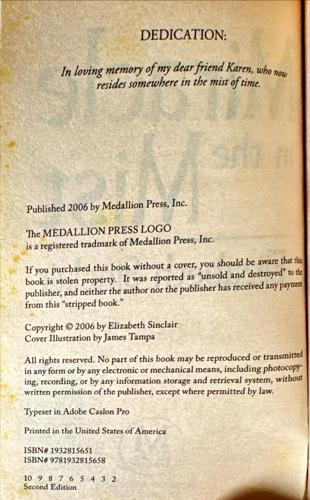 Miracle in the Mist — copyright page