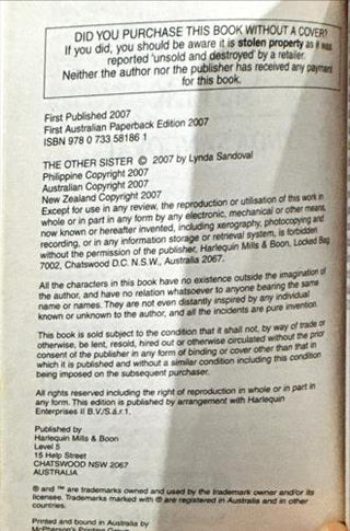 Special Edition: The Other Sister / What Makes a Family? — copyright page