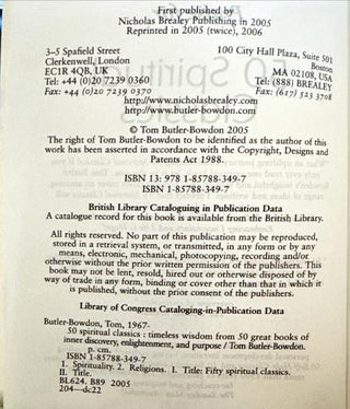50 Spiritual Classics — copyright page