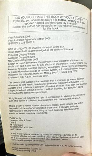 Special Edition: Her Mr. Right? / Her Miracle Man — copyright page