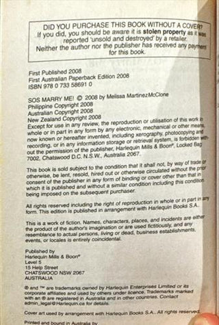 SOS Marry Me! — copyright page