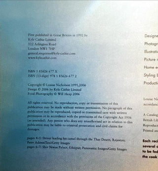 The Festive Food of India and Pakistan — copyright page