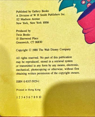 Mickey's Christmas Carol — copyright page