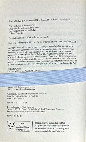 Stieg & Me — copyright page