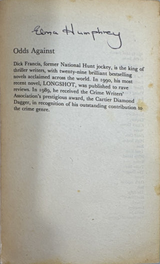 Odds Against - By Dick Francis — additional photo